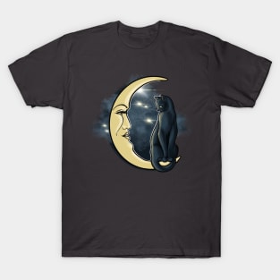 Cat on the moon T-Shirt